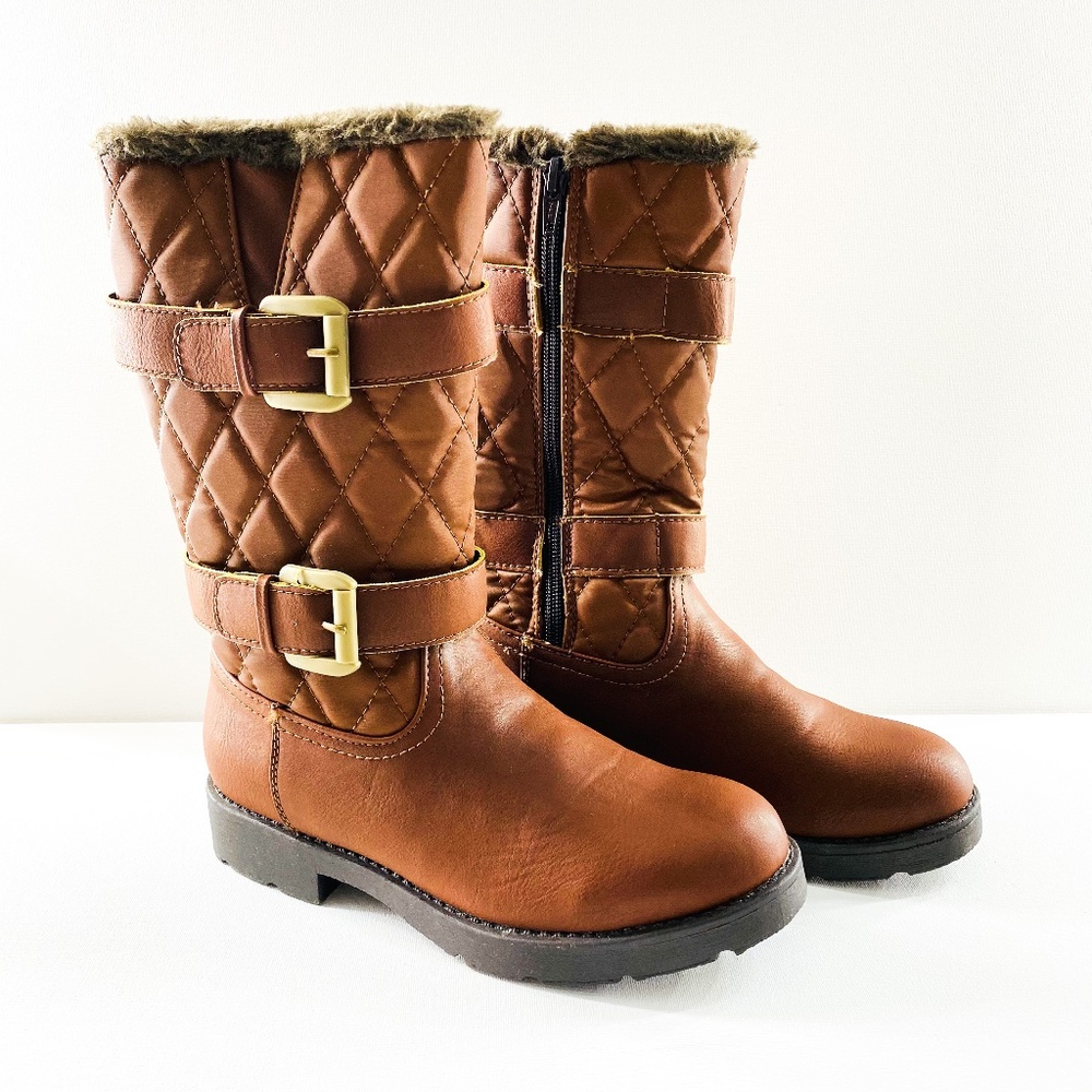 G.H. Bass & Co. Brown Quilted Winter Boots